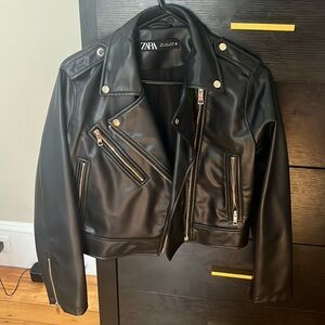 Zara faux leather jacket